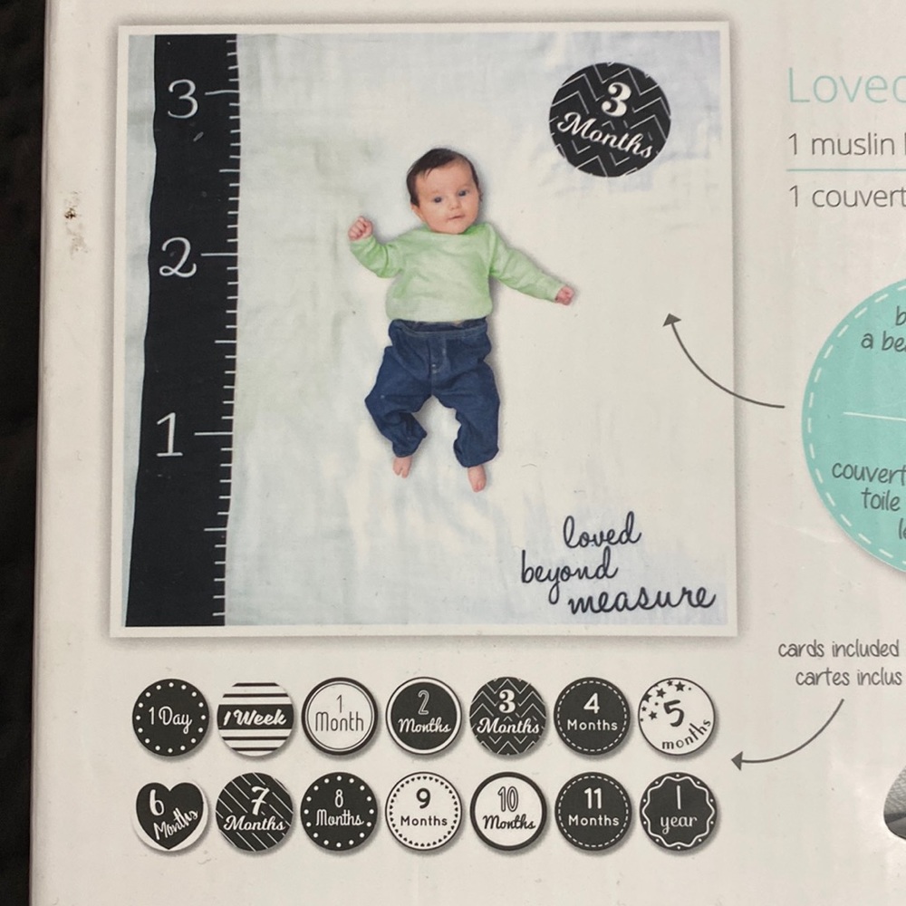Baby’s first year blanket and cards
